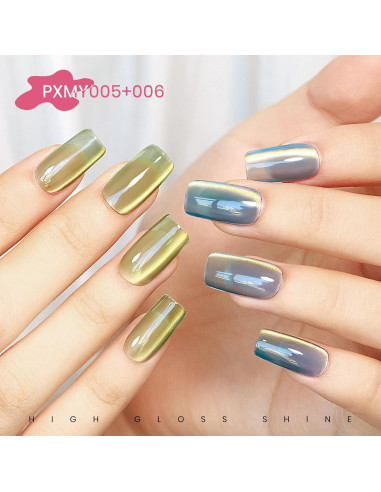 Set de Esmalte de Uñas Gel MIZHSE Efecto Ojo de Gato 8 Colores