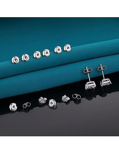 16 Piezas Respaldos de Pendientes Catinee Plata 925 Oro 14k 2