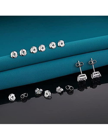 16 Piezas Respaldos de Pendientes Catinee Plata 925 Oro 14k