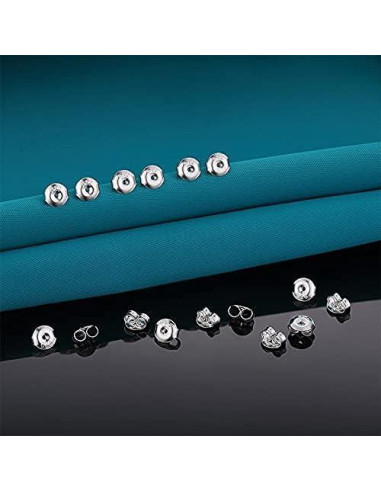 16 Piezas Respaldos de Pendientes Catinee Plata 925 Oro 14k