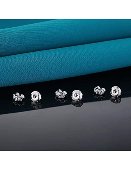 16 Piezas Respaldos de Pendientes Catinee Plata 925 Oro 14k
