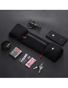 Bolsa de Cintura para Correr Simptech Negra Impermeable 40.6cm 2