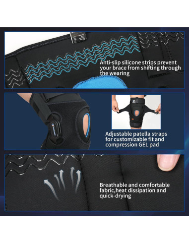 Férula para Rodilla Timtakbo XL con Estabilizadores y Gel