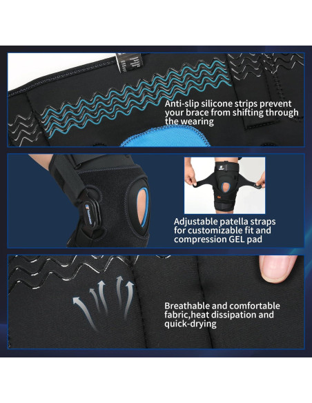 Férula para Rodilla Timtakbo XL con Estabilizadores y Gel