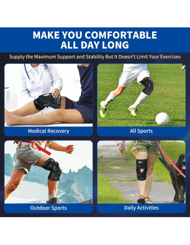 Férula para Rodilla Timtakbo XL con Estabilizadores y Gel