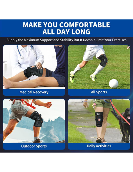 Férula para Rodilla Timtakbo XL con Estabilizadores y Gel