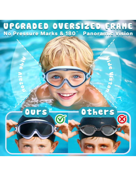 Gafas de natación COOLOO para niños 3 a 15 años Antivaho UV