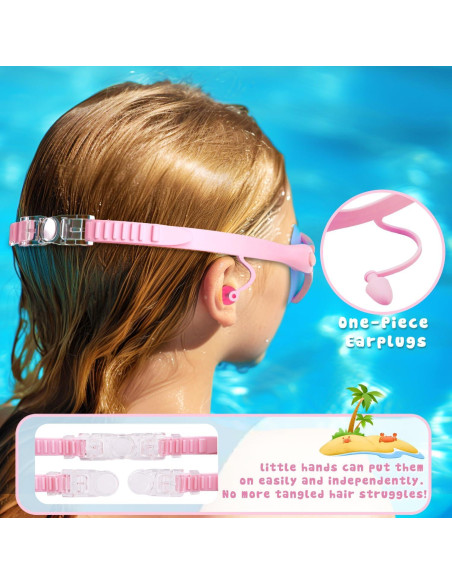 Gafas de natación COOLOO para niños 3 a 15 años Antivaho UV