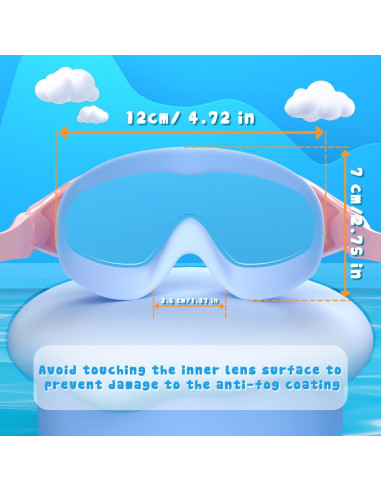 Gafas de natación COOLOO para niños 3 a 15 años Antivaho UV