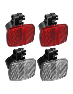 Kit de Reflectores para Bicicleta X AUTOHAUX 4 Piezas Rojo y Blanco