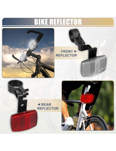 Kit de Reflectores para Bicicleta X AUTOHAUX 4 Piezas Rojo y Blanco 2
