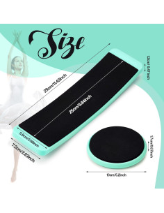 2 Tablas Giratorias Portátiles Motionchic para Patinaje y Baile 2