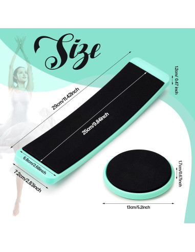 2 Tablas Giratorias Portátiles Motionchic para Patinaje y Baile