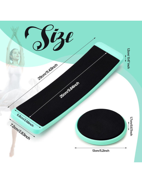 2 Tablas Giratorias Portátiles Motionchic para Patinaje y Baile