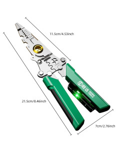 Pelacables Plegable 12 en 1 SENDATOOLS Verde 21.6 cm 2