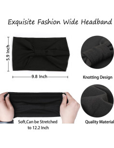 Diademas Anchas XTREND 4 Pcs Estilo Bohemio Antideslizante 2