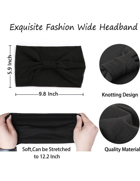 Diademas Anchas XTREND 4 Pcs Estilo Bohemio Antideslizante