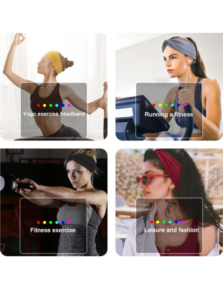 Diademas Anchas XTREND 4 Pcs Estilo Bohemio Antideslizante