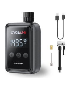 Bomba de Bicicleta Eléctrica CYCLAMI 150 PSI Mini Portátil