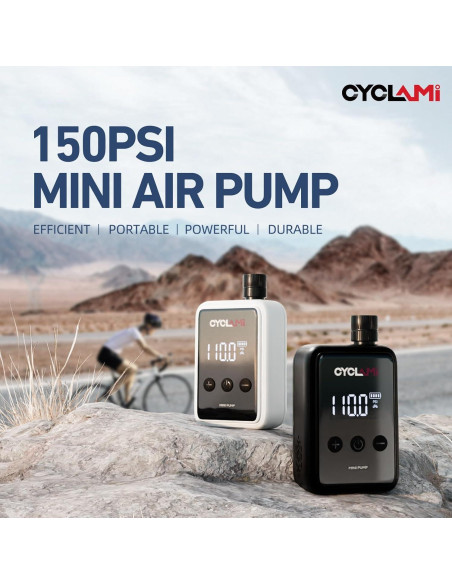 Bomba de Bicicleta Eléctrica CYCLAMI 150 PSI Mini Portátil