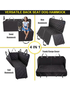 Cubierta de Asiento para Perros Meadowlark XL 4 en 1 Impermeable 2