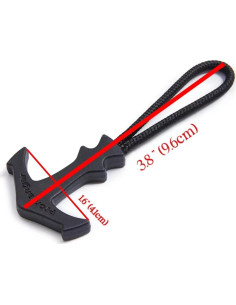 Tirador de Cremallera BJA en Forma de T - 6 Pcs Negro 2