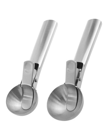Juego de cucharas de helado Xhziy 2 piezas acero inoxidable