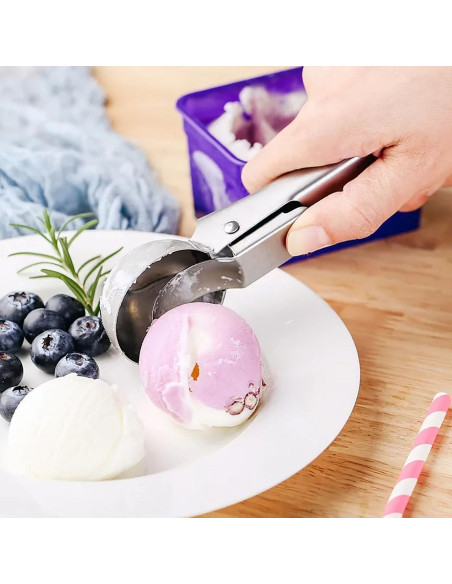 Juego de cucharas de helado Xhziy 2 piezas acero inoxidable