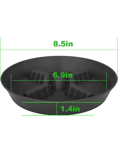 Paquete de 4 platos para plantas 20-43 cm Feyvdzv