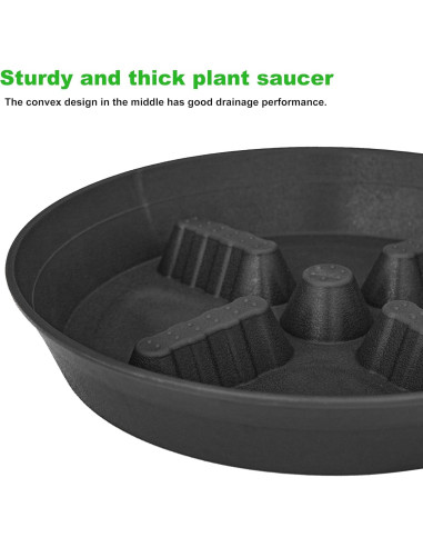 Paquete de 4 platos para plantas 20-43 cm Feyvdzv