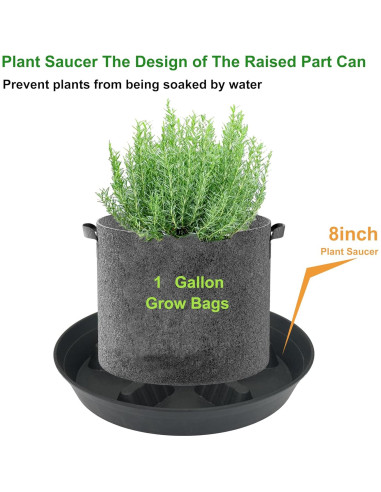 Paquete de 4 platos para plantas 20-43 cm Feyvdzv