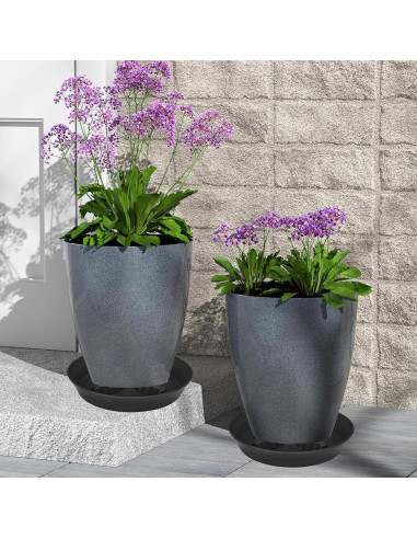 Paquete de 4 platos para plantas 20-43 cm Feyvdzv