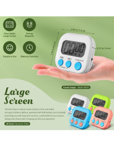 Temporizadores Digitales Xuhal 28 Pcs Magnéticos para Cocina 2