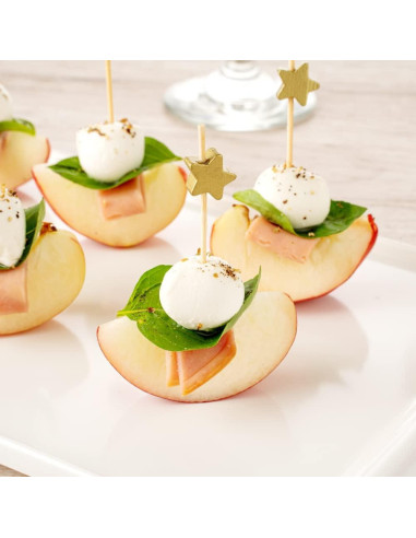 Palitos de Canapé de Bambú Dorado 8.89 cm - 100 Unidades Restaurantware