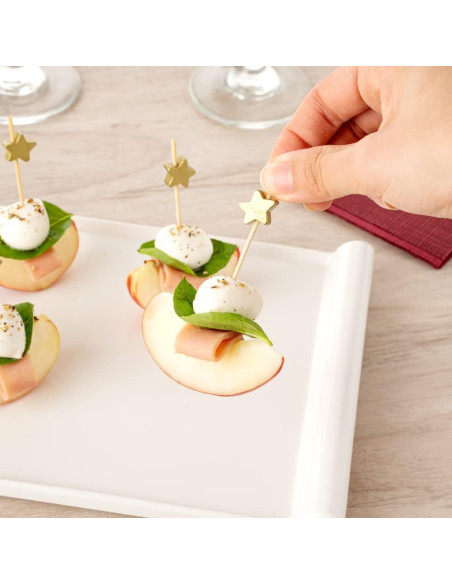 Palitos de Canapé de Bambú Dorado 8.89 cm - 100 Unidades Restaurantware