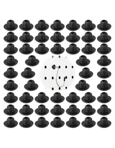 60 Bloqueos de Ganchos para Tablero de Perforación PEUTIER Negro