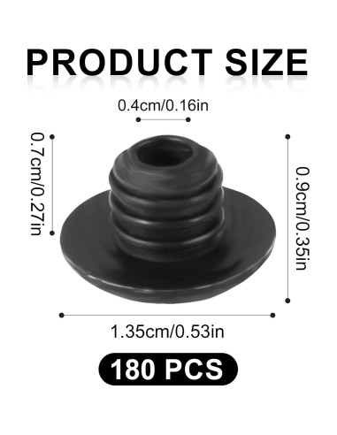 60 Bloqueos de Ganchos para Tablero de Perforación PEUTIER Negro