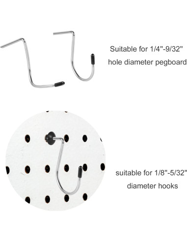60 Bloqueos de Ganchos para Tablero de Perforación PEUTIER Negro