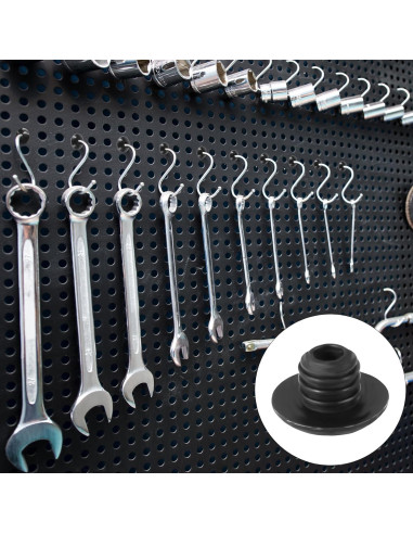 60 Bloqueos de Ganchos para Tablero de Perforación PEUTIER Negro