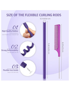 Varillas Flexibles para Rizar el Cabello WILLBOND 60 Piezas 2