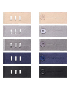 Extensores de Cintura Ajustables Bruislard - 10 Pcs, Unisex