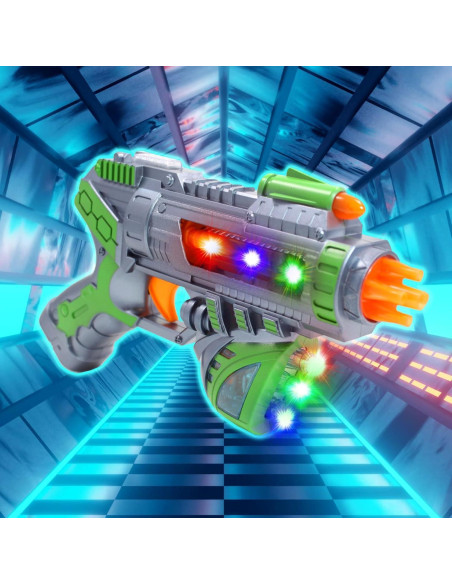 Pistola de Juguete Blaster Sónico Espacial Kidplokio - Verde