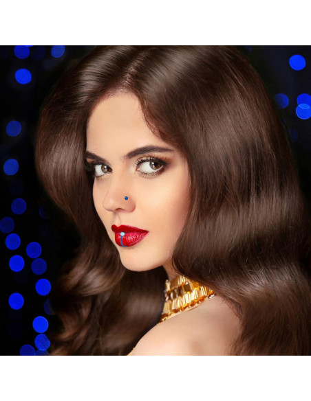 Hicdaw 60 Pcs Aros Nasales Acero Quirúrgico 20G Oro