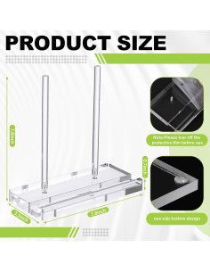 Soporte de Exhibición Acrílico CroBlissful 19.8x9 cm Transparente 2