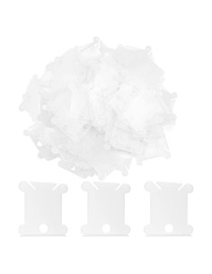 100 Bobinas de Hilo de Plástico Transparente LOKUNN 3.81x3.56cm