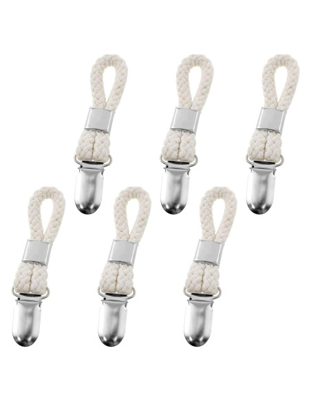 Clip de Toalla AYLIFU Beige 11.5x2.3cm 6pcs para Baño y Cocina