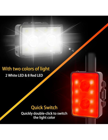 Luces de Bicicleta Recargables USB SUPPENGUIN SP-Bike, 120 Lúmenes, 2 Paquete