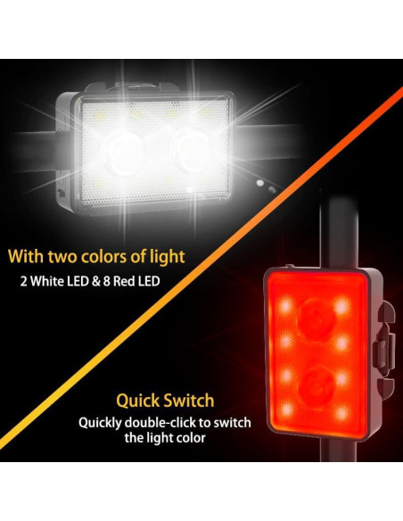 Luces de Bicicleta Recargables USB SUPPENGUIN SP-Bike, 120 Lúmenes, 2 Paquete