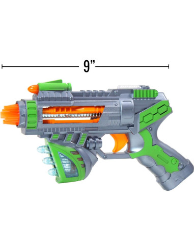 Pistola de Juguete Blaster Sónico Espacial Kidplokio - Verde