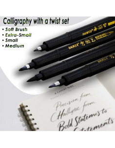 Set de 4 Plumas de Caligrafía MISULOVE - Tinta Negra a Prueba de Desvanecimiento 2